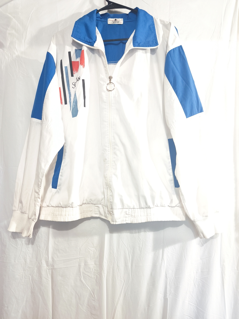 Vintages 1970s blue jacket features a Senhan label and is size Large C1(20